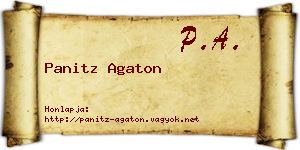 Panitz Agaton névjegykártya